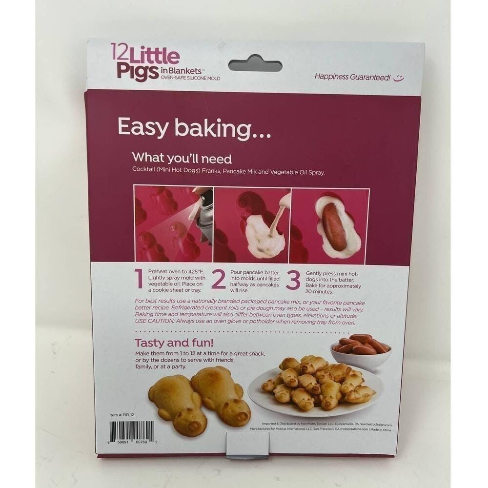 Mobi Silicone NEW Pigs in a Blanket Baking Mold Candy Food - Picture 2 of 3